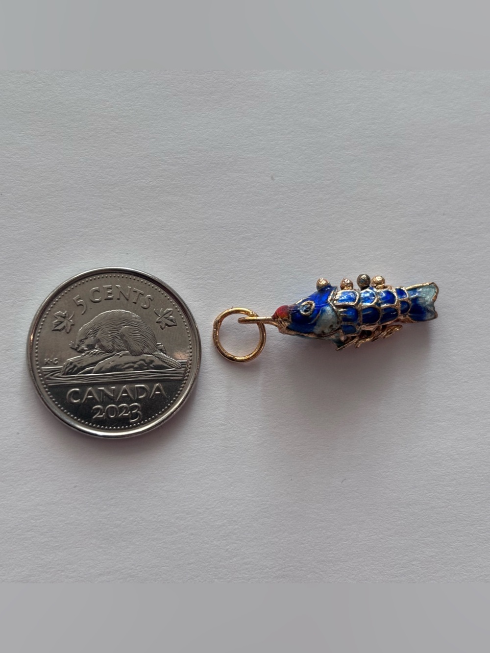 Vintage Chinese Blue Fish
Pendant/Ornament